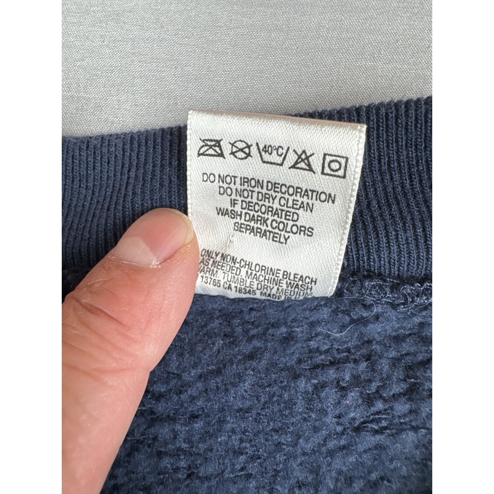 Vintage 90s Bayfield WI Apostle Islands Sweatshirt USA Made XL Navy - Picture 9 of 9